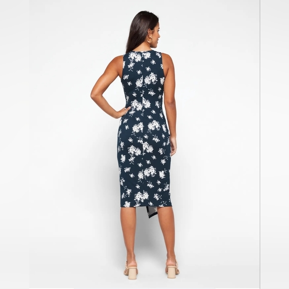 Nine BrittonAbigail Brushed Knit Fitted Midi Dress XL - Picture 2 of 8